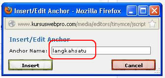 Cara menggunakan Anchor text Joomla