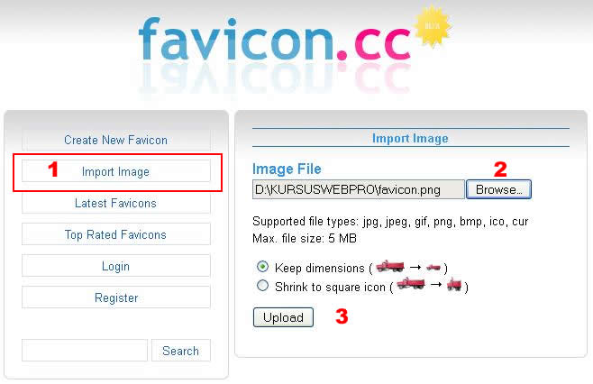 Cara merubah favicon web
