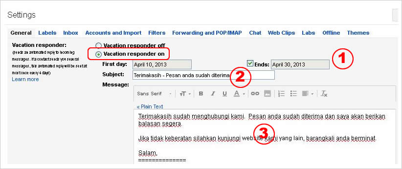 Cara Buat Jawaban Otomatis Email Gmail