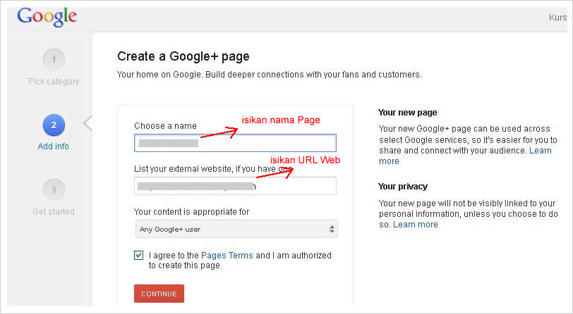 Cara Buat Fans Page Google Plus