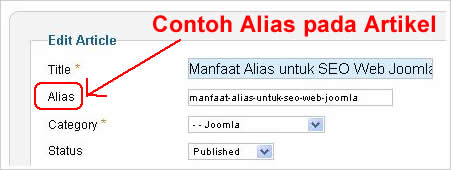 manfaat alias web joomla